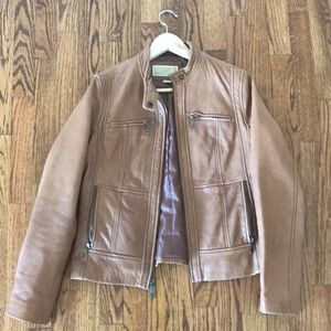 Camel leather jacket